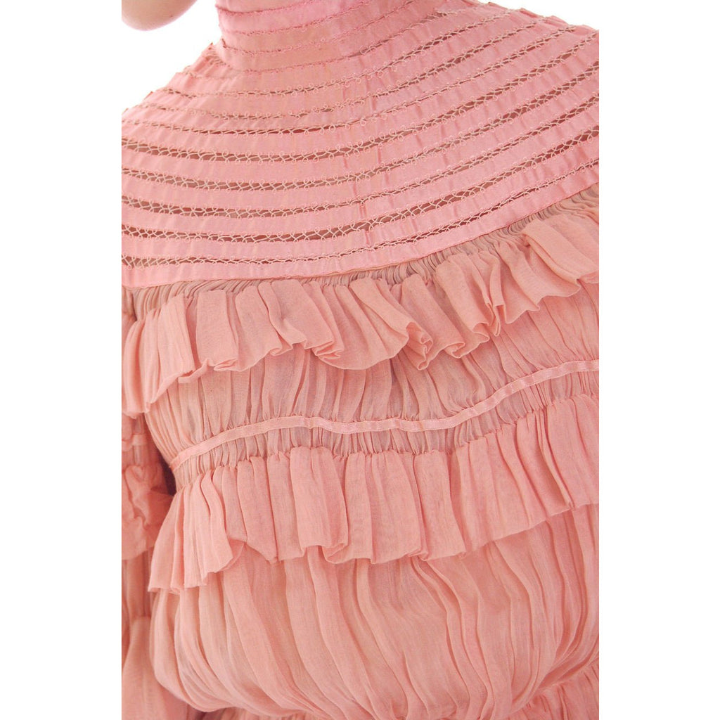 Vintage Antique Pink Cotton 2 PC Dress Antique Gown 1905-1912 Titanic Era Small Women's,New Arrivals The Best Vintage Clothing