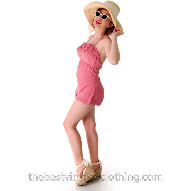Vintage One Piece Swim Suit Bathing Suit Rose 1940s 34 Bust Women's,New Arrivals vendor-unknown
