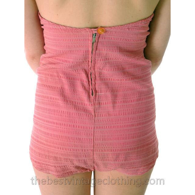 Vintage One Piece Swim Suit Bathing Suit Rose 1940s 34 Bust Women's,New Arrivals vendor-unknown