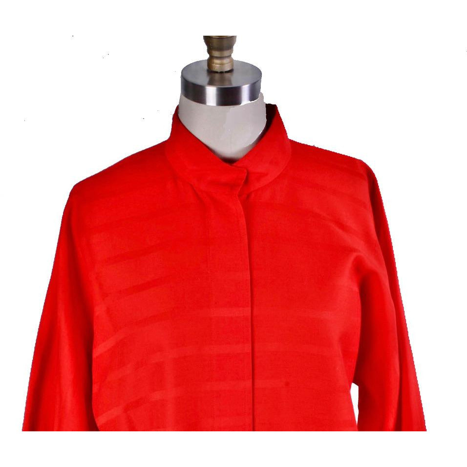 Vintage Vuokko Nurmesniemi Finland Orange Wool Tunic 1970s Womens S/M marimekko The Best Vintage Clothing