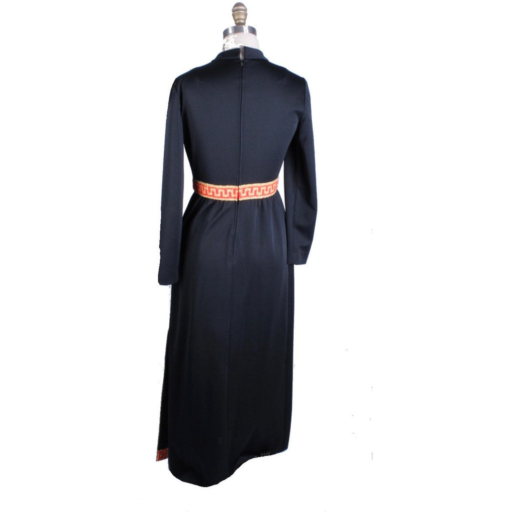 Vintage Leslie Fay Black Nylon Grecian Style Lounge Dress 1960S 36-26-42 S/M Cart2cart The Best Vintage Clothing