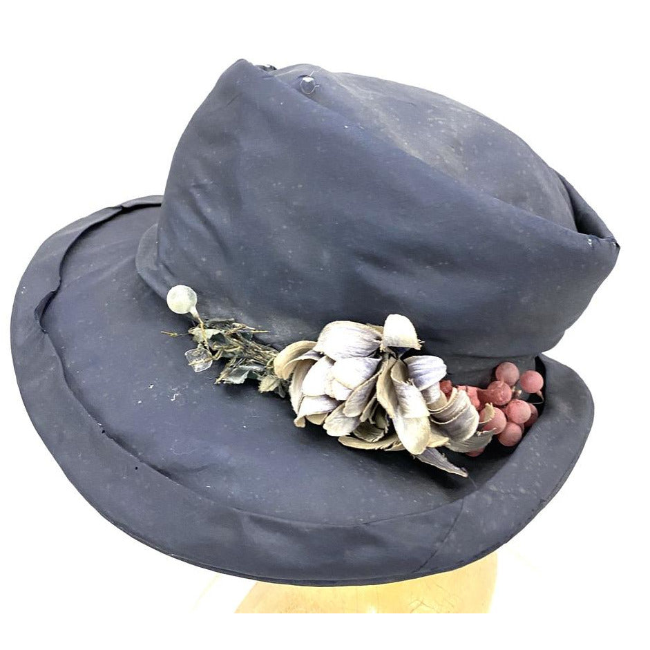 Antique Brimmed Cloche Hat 20s Flapper Flowers Straw Tenne New York Paris Large New Arrivals The Best Vintage Clothing