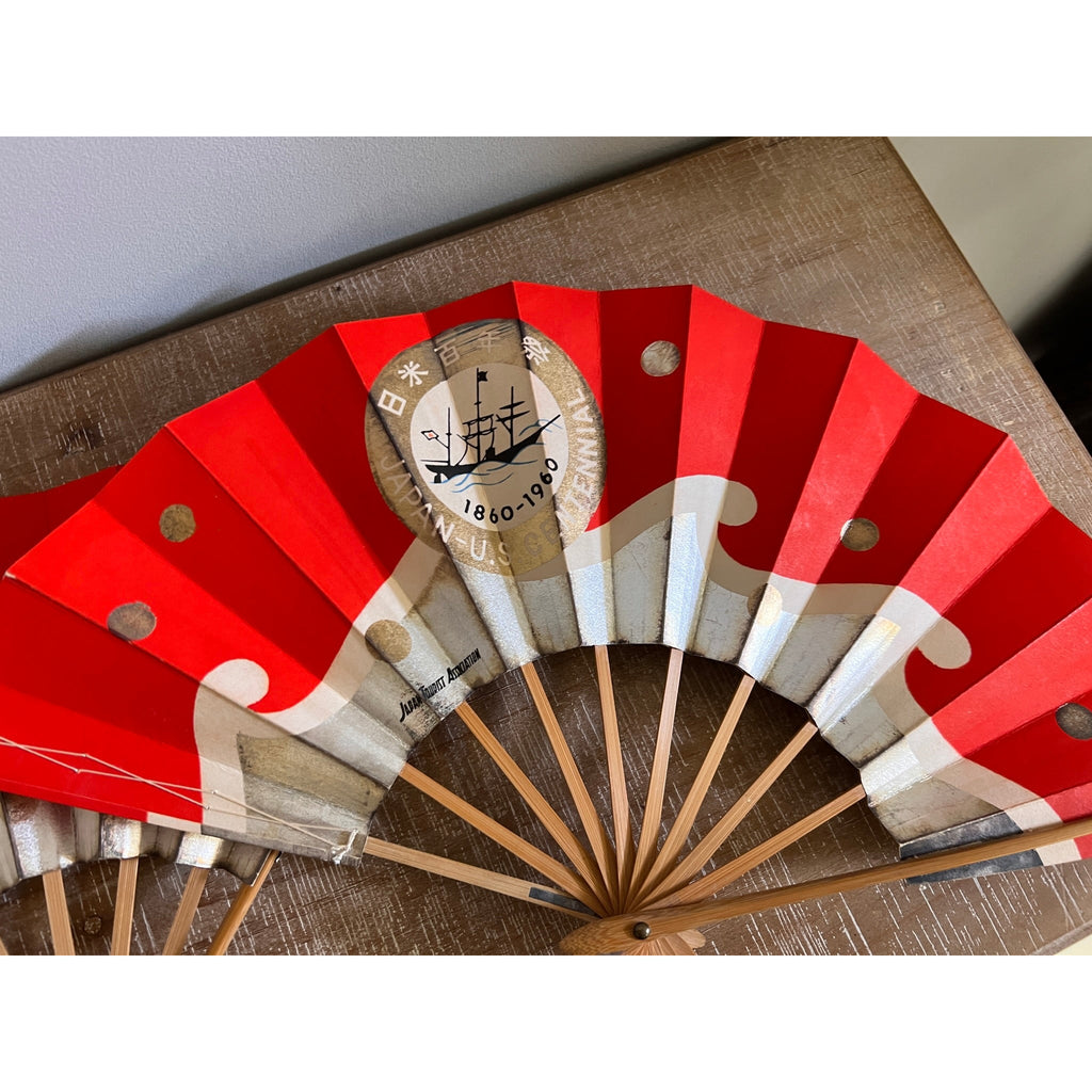 Vintage Japan-Us Centennial Folding Fans Provenance Cart2cart The Best Vintage Clothing