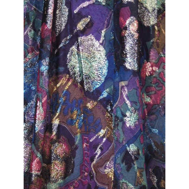 Vintage Metallic Silk Chiffon Designer Gown Hartley Westwood 1970S 34-30-36 1970s Cart2cart Westwood
