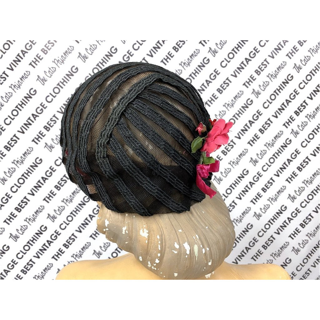 Lilly Dache Boutique Horsehair Straw Modified Cloche Hat 1930s/40s RARE Hats The Best Vintage Clothing