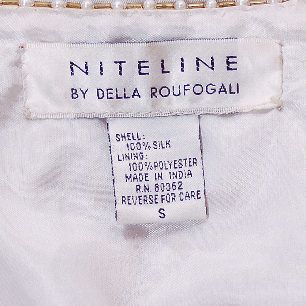 Vintage Gold Beaded Evening Jacket Della Roufogalia Niteline Small Cart2cart The Best Vintage Clothing