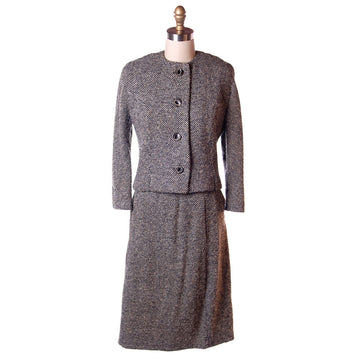 Vintage Wool Ladies Tweed Suit Henri Bendel Black & White 1960S 40-30-44 - The Best Vintage Clothing
 - 1