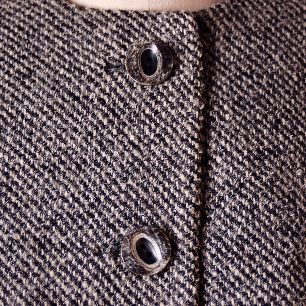 Vintage Henri Bendel Wool Ladies Tweed Suit Black & White 1960S 40-30-44 Women's Henri Bendel