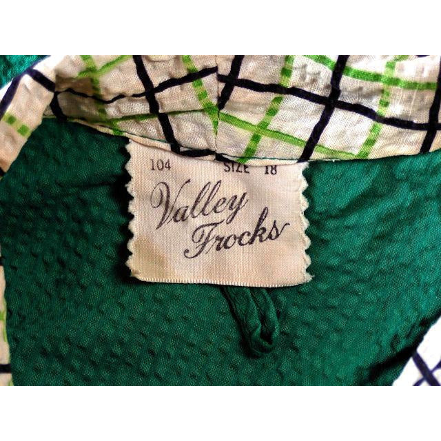 Vintage Green Seersucker House Coat /Dress 1930s Any Sz – The Best ...