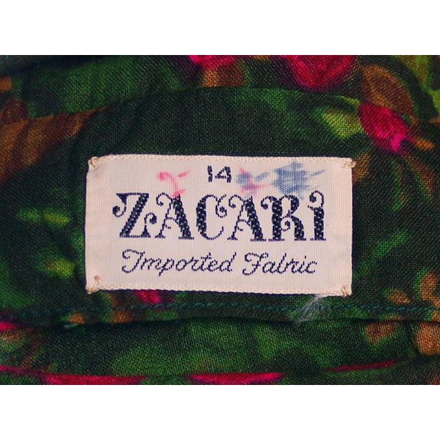 Vintage Dress/Tunic Zacari Rose Printed 1960s Cotton Sz M-L Cart2cart Zacari