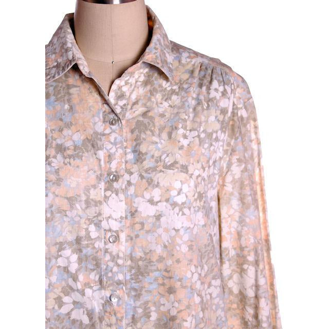 Vintage Shift Dress Margaret Smith Pastels Print 1960s L Women's Margaret Smith