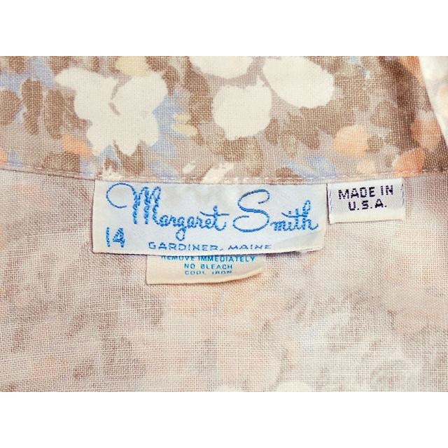 Vintage Shift Dress Margaret Smith Pastels Print 1960s L Women's Margaret Smith