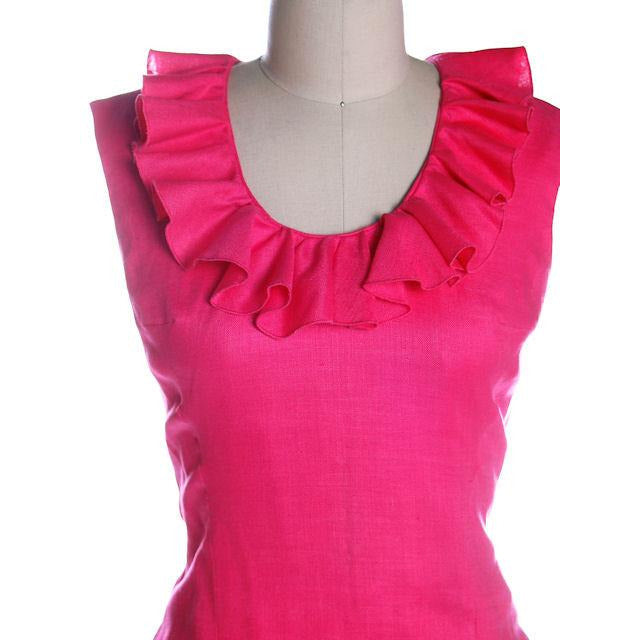 Vintage Dress Pink Linen 2 PC Susan Thomas 1960s NOS 4 Cart2cart Susan Thomas