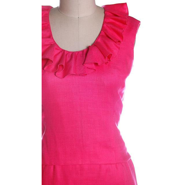 Vintage Dress Pink Linen 2 PC Susan Thomas 1960s NOS 4 Cart2cart Susan Thomas