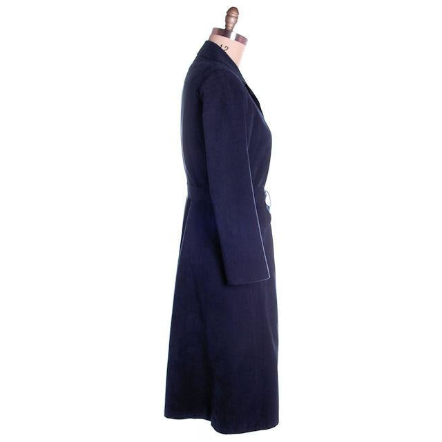 Vintage Womens Navy Blue Ultrasuede Coat Rosenblums 1970s Medium Cart2cart The Best Vintage Clothing