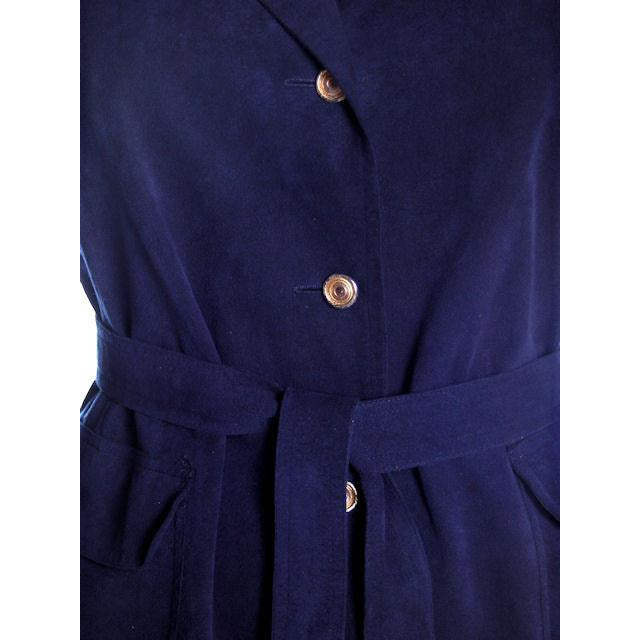 Vintage Womens Navy Blue Ultrasuede Coat Rosenblums 1970s Medium Cart2cart The Best Vintage Clothing
