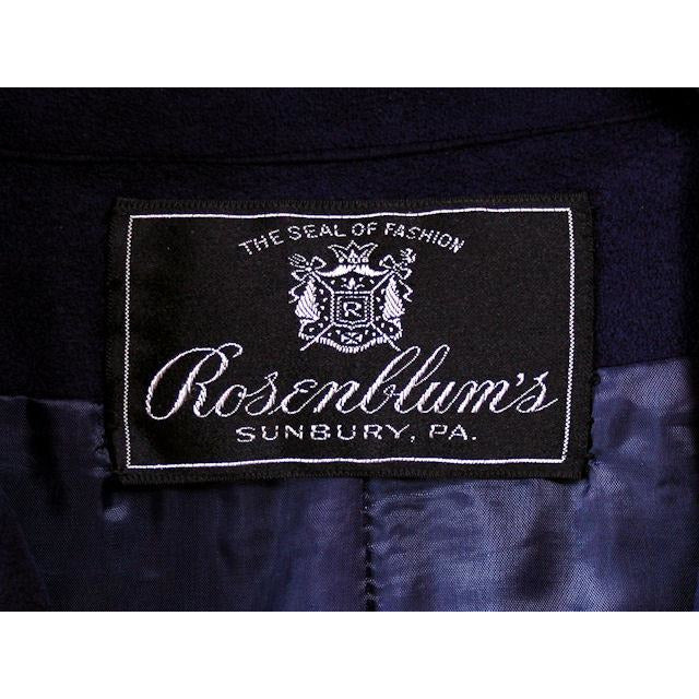 Vintage Womens Navy Blue Ultrasuede Coat Rosenblums 1970s Medium Cart2cart The Best Vintage Clothing