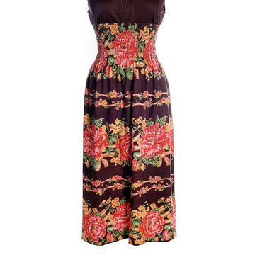 Vintage Skirt/ Dress Poppies Print Smocked Top  1940s S-M - The Best Vintage Clothing
 - 1