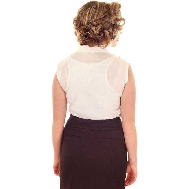 Vintage Blouse Rhoda Lee Cotton Print Rosebuds 1950s M VLV Women's,On Sale vendor-unknown