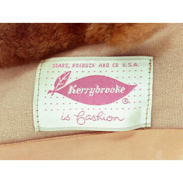 Vintage Ladies Jacket Peach Wool w. Mouton Shawl Collar Late1940s Large Women's,New Arrivals Sears