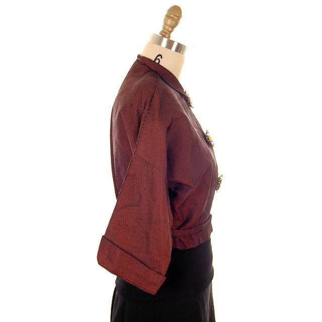 Vintage Changeable Silk Blouse Amazing Buttons 1930s Provenance Med Sonja Loew Women's,New Arrivals The Best Vintage Clothing