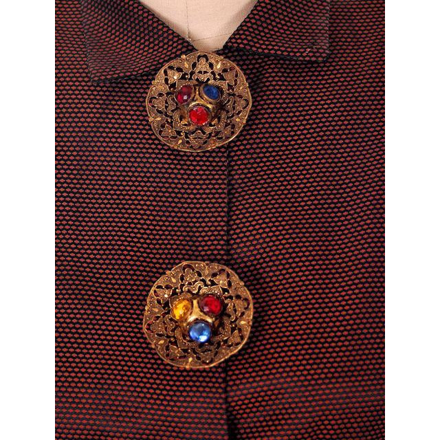 Vintage Changeable Silk Blouse Amazing Buttons 1930s Provenance Med Sonja Loew Women's,New Arrivals The Best Vintage Clothing