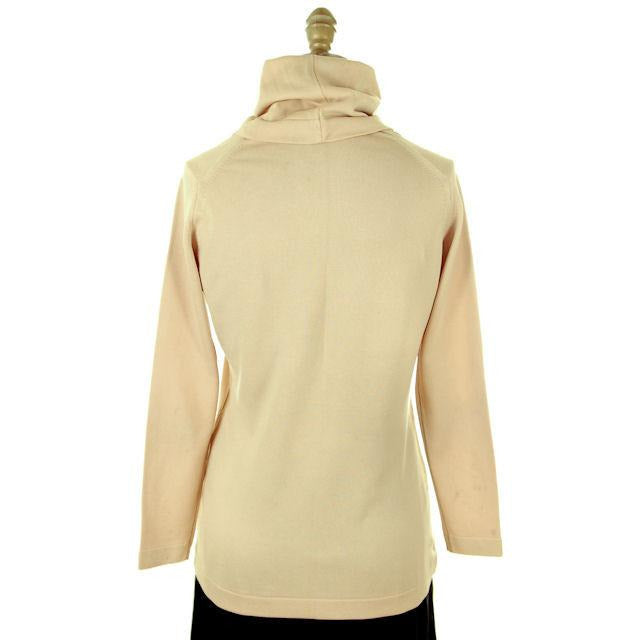 Vintage Cowl Neck Silk Knit Shirt Givenchy Logo Tan 1970s M On Sale,Women's Givenchy