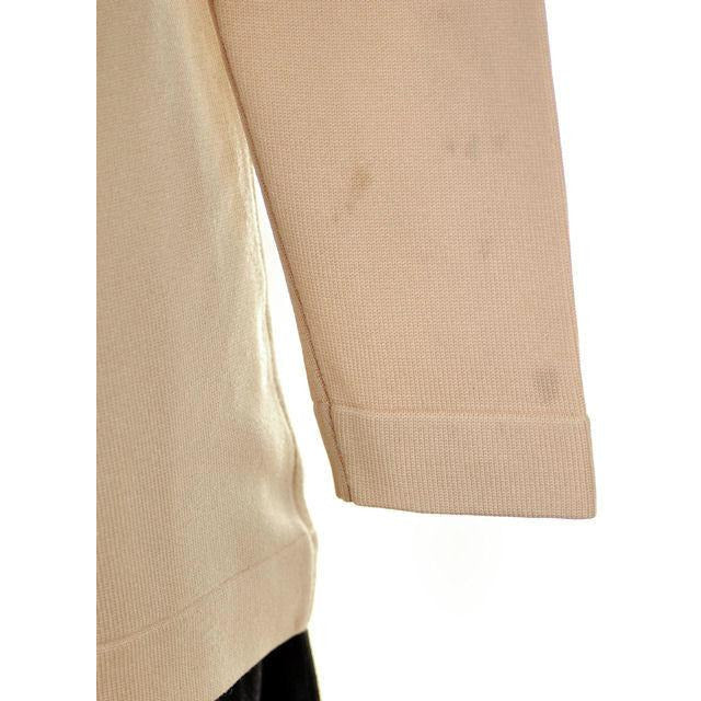 Vintage Cowl Neck Silk Knit Shirt Givenchy Logo Tan 1970s M On Sale,Women's Givenchy