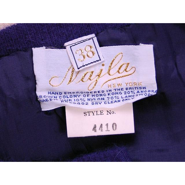 Vintage Navy Cardigan Sweater Blue Red & White Trim 1960s M-L Women's,On Sale The Best Vintage Clothing