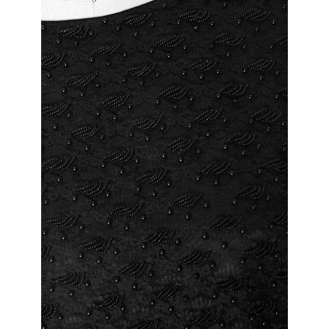 Vintage Ladies Sleeveless Shell Black Lace Harilela's Hand Beaded 1960s 36 Women's The Best Vintage Clothing