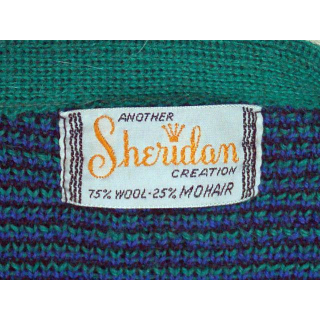 Vintage Ladies Cardigan Sweater Wool/Mohair Fab Blue Butterfly Motif 1960s Med Women's,New Arrivals The Best Vintage Clothing