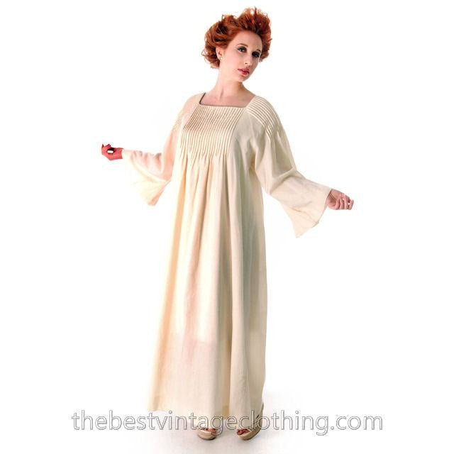 Vintage Marimekko Ivory Wool Maxi Gown Wedding? 1970s Xsmall marimekko marimekko