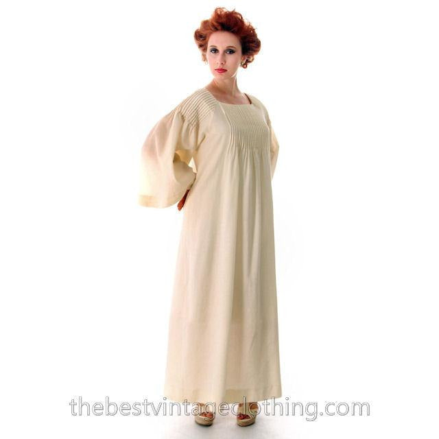 Vintage Marimekko Ivory Wool Maxi Gown Wedding? 1970s Xsmall marimekko marimekko