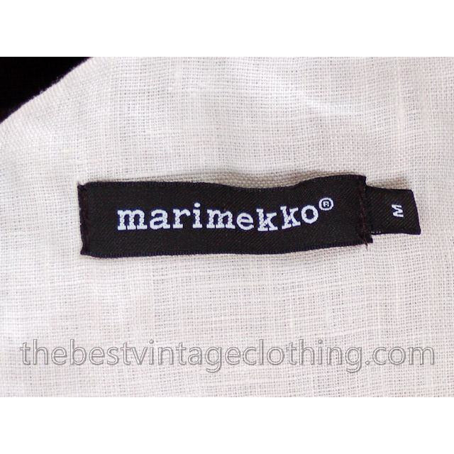 Marimekko Linen Color Block Tent Dress M Season 2013 Womens Shift Black Yellow marimekko marimekko