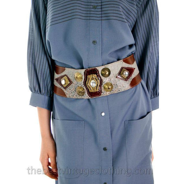 Vintage Vuokko Suomi Finland Fine Blue Wool Dress 1970s S marimekko Vuokko