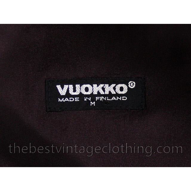 Vintage Vuokko Suomi Finland Fine Wool Column Maxi Dress Black M Minimalist marimekko Vuokko