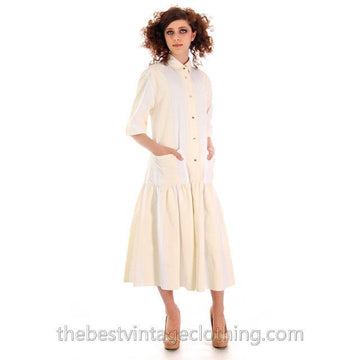 Vintage Vuokko Nurmesniemi Finland Cotton Striped Dress 1970s - The Best Vintage Clothing
 - 1