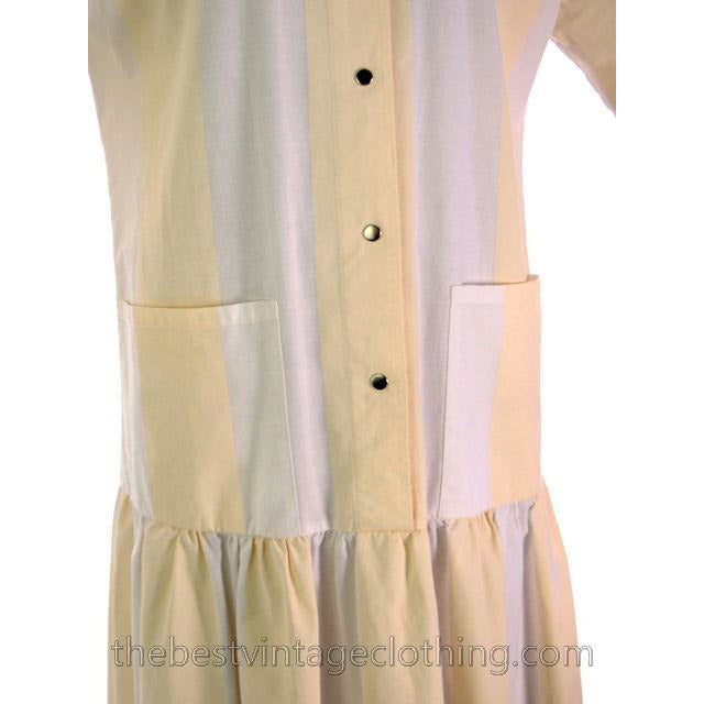 Vintage Vuokko Nurmesniemi Finland Cotton Striped Dress 1970s marimekko Vuokko