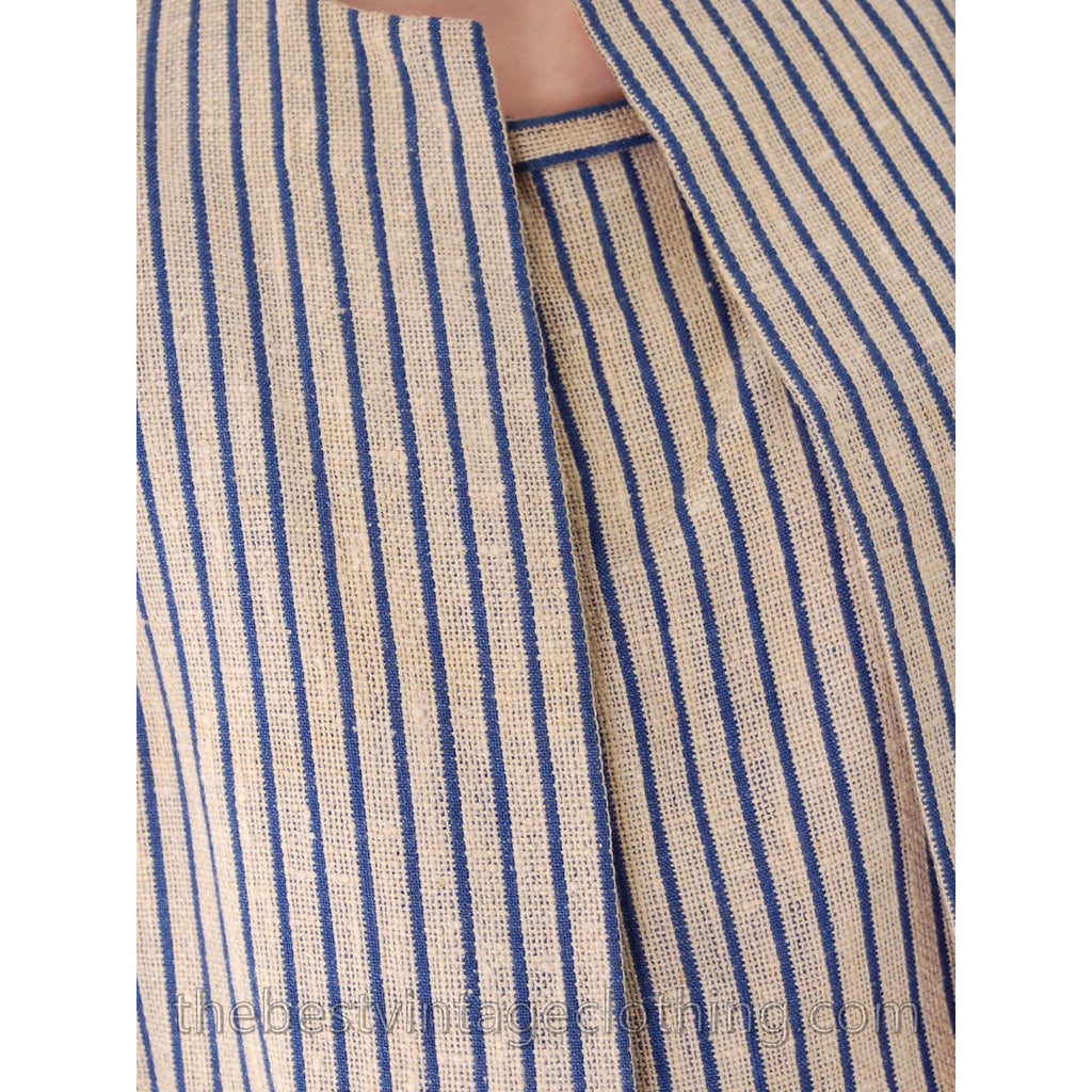 Vintage Linen Sheath Dress/Jacket 1950s S Caroline Dubac 36-30-38 FRENCH DESIGNER Cart2cart Caroline Dubac