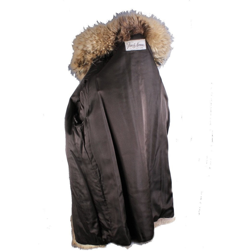 Mens Vintage 1970s Coyote Fur & Leather Parka Coat Jacket M/L Outrageous! The Best Vintage Clothing