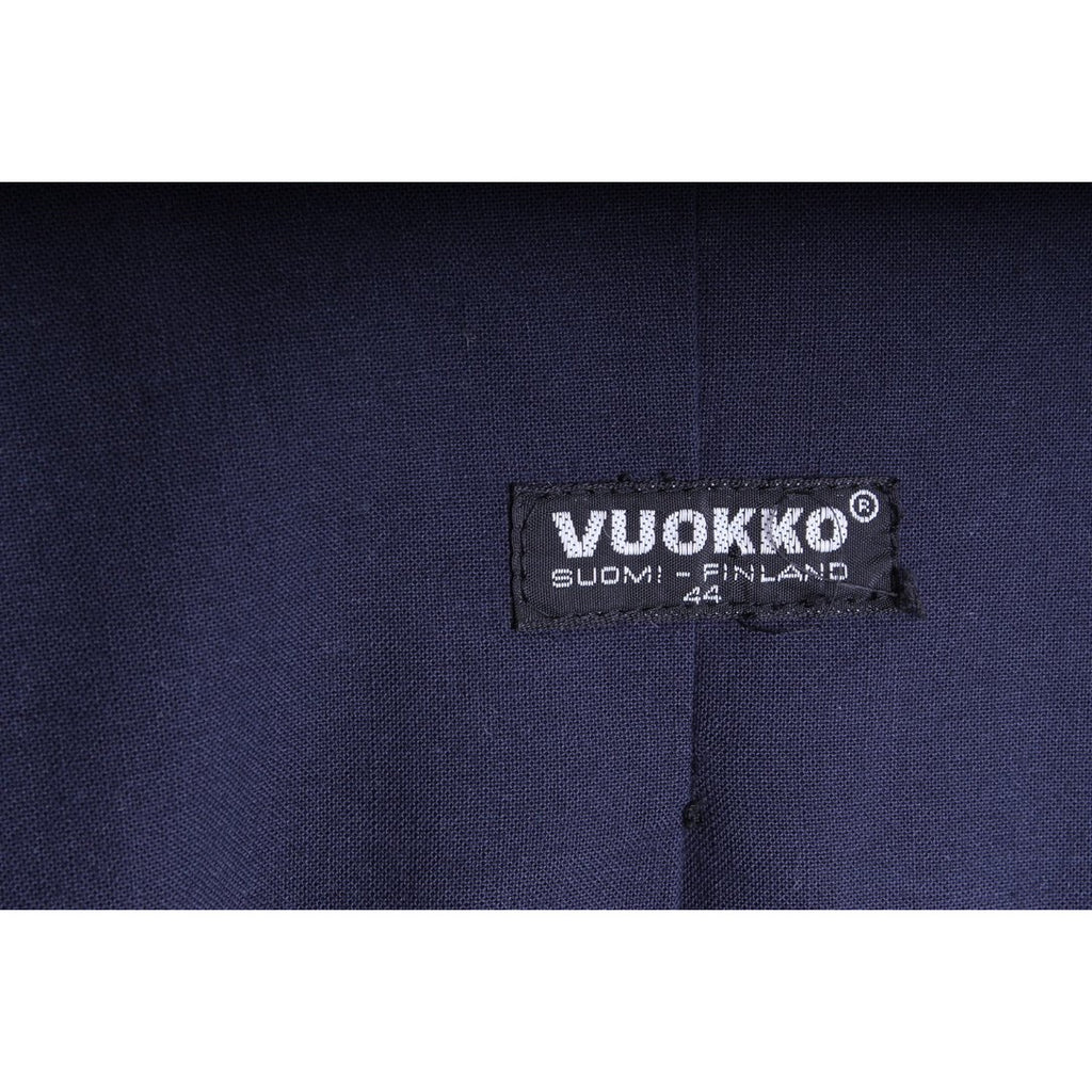 Vintage 1970s Vuokko Suomi Finland Striped Cotton Quilted Coat Snap Front Mod EU 44 M L marimekko Vuokko