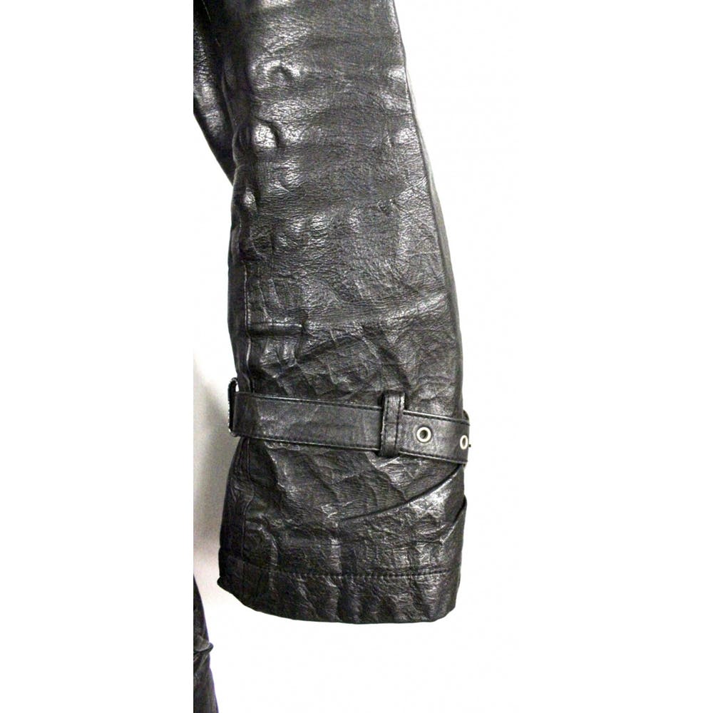 Yohji Yamamoto Noir Black Leather Trench Coat Unisex M The Best Vintage Clothing