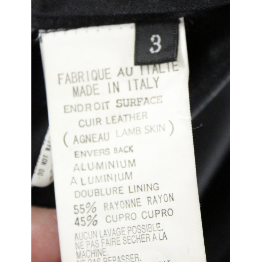 Yohji Yamamoto Noir Black Leather Trench Coat Unisex M The Best Vintage Clothing