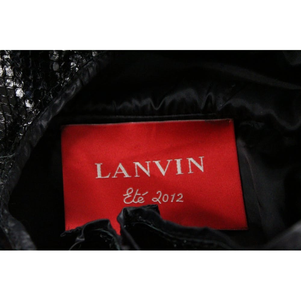 Vintage Lanvin Snakeskin Exotic Leather Hooded Parka Coat Womens S The Best Vintage Clothing