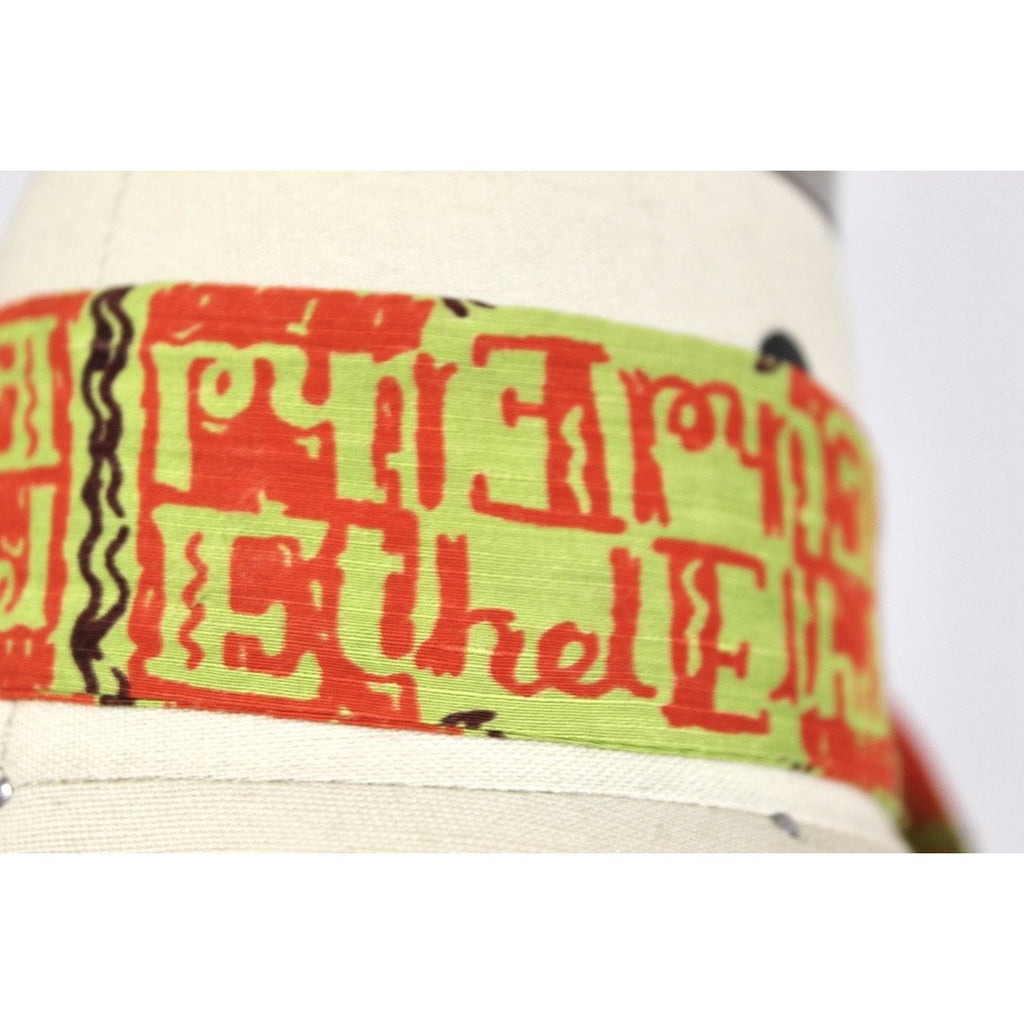 Ethel Lost Her Scarf Tie! 1950s Rayon Orange Green The Best Vintage Clothing