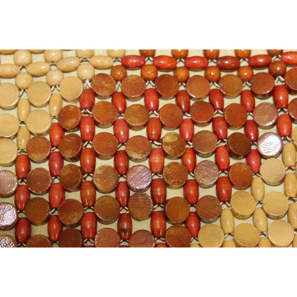 Vtg Wood Bead Clutch Bag 1970s Tan, Brown, Rust purse The Best Vintage Clothing