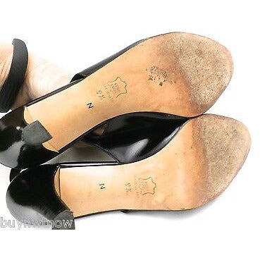Authentic YSL Slingback Black Patent Leather High Heels Shoes 9.5 N Original Box Clothing, Shoes & Accessories > Women > Women's Shoes > Heels YSL, Yves Saint Laurent
