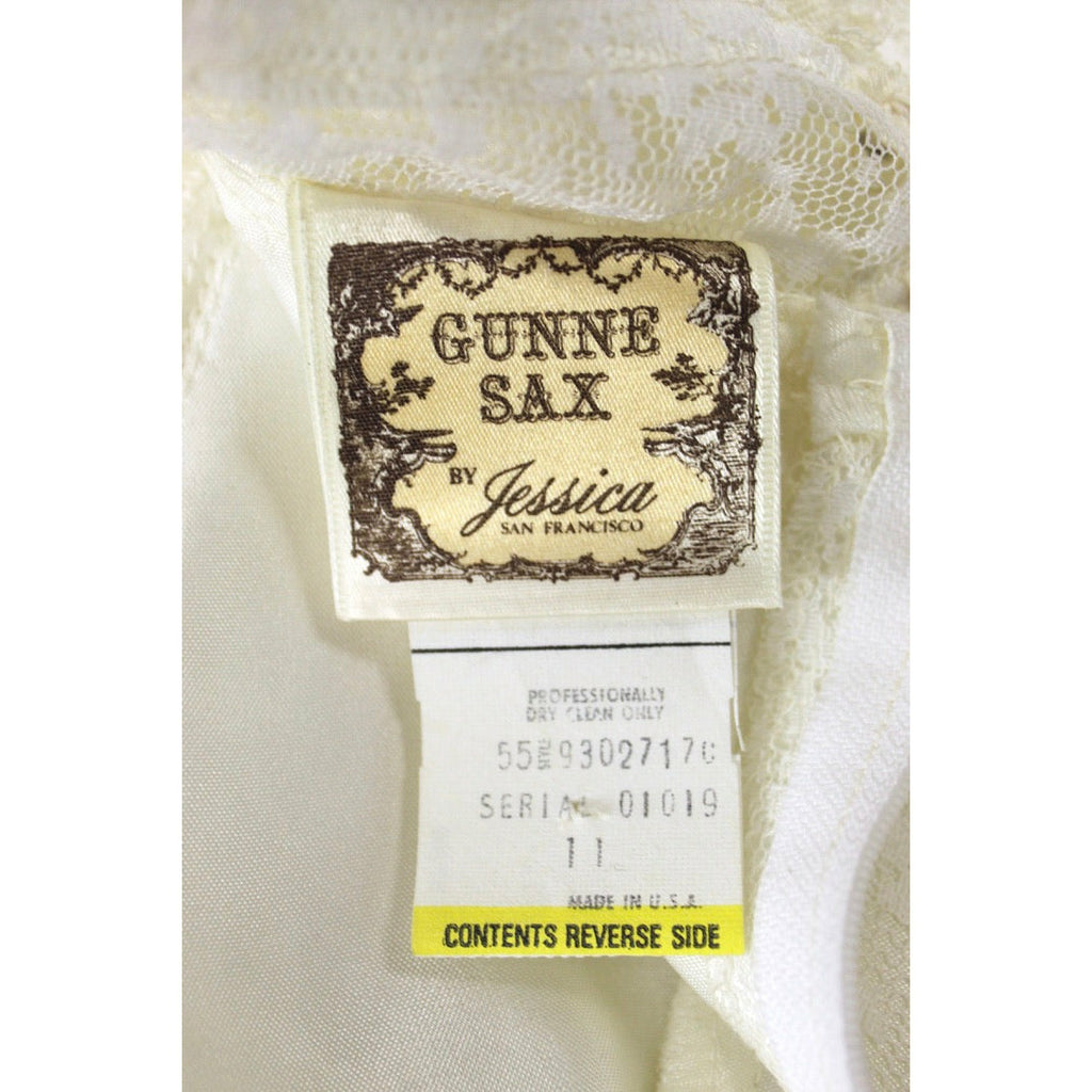 VTG 70s Jessica Mcclintock Gunne Sax White Floral Lace Wedding Dress S NWOT Dresses The Best Vintage Clothing