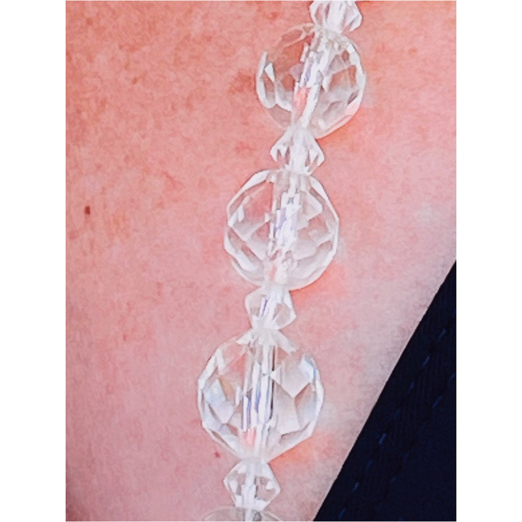 Vintage Estate Jewelry Necklace Rock Crystal Beads 14K 36" 1920 Women's,Jewelry The Best Vintage Clothing