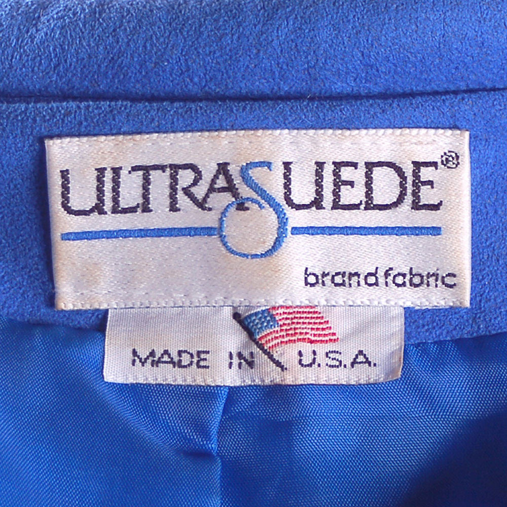 Vintage Royal Blue Ultra Suede Suit Count Romi 1980S Small Cart2cart Count Romi